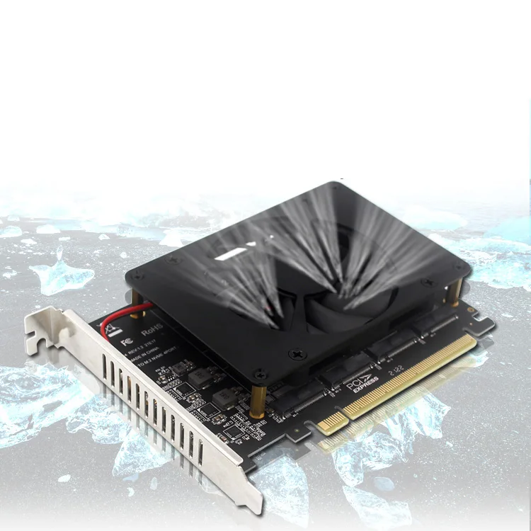 PCIEX16 NVME M.2 MKEY SSD RAID array адаптер расширения PCIE разделенная карта