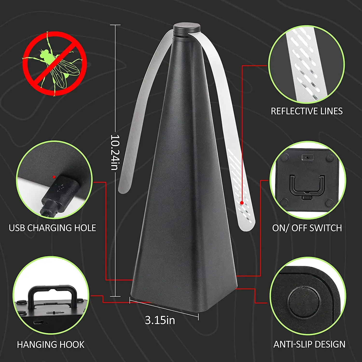 Automatic Fly Repeller Pest Exterminator Fan Food Protector Summer Insect Flying Insect Repellent Fan can be used for party