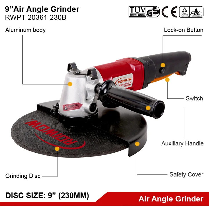 9-дюймовая угловая пневматическая шлифовальная машина 230