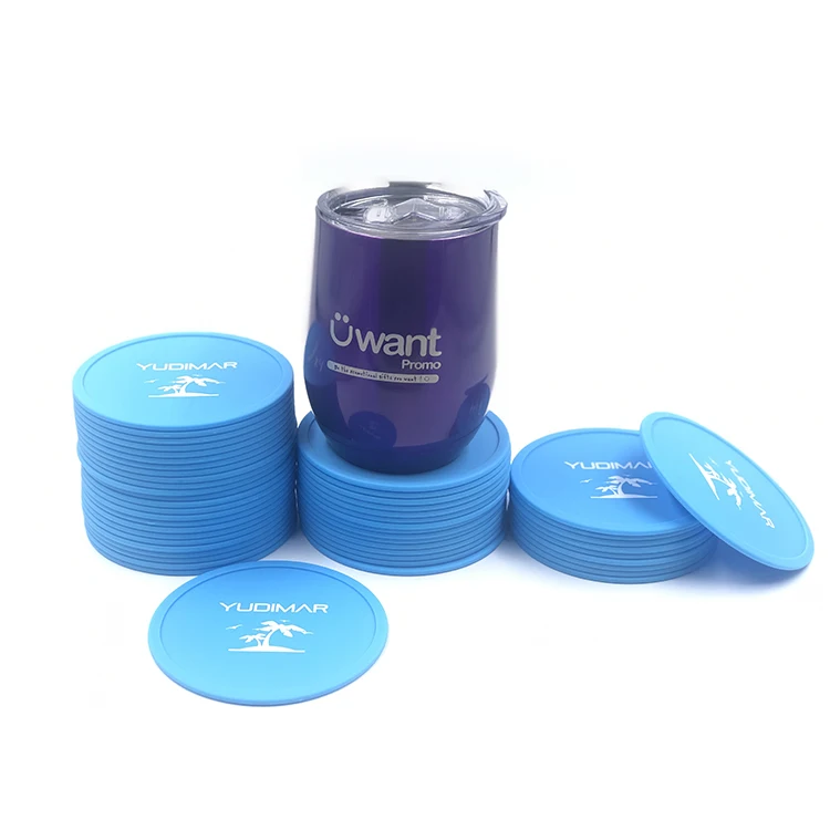 Promotional Absorbent Silicone Coaster Custom Logo Silicone Rubber Coasters For Drinks