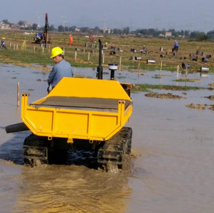 Free shipping mini crawler dumper trucks rubber track 5 ton crawler transporter dumper