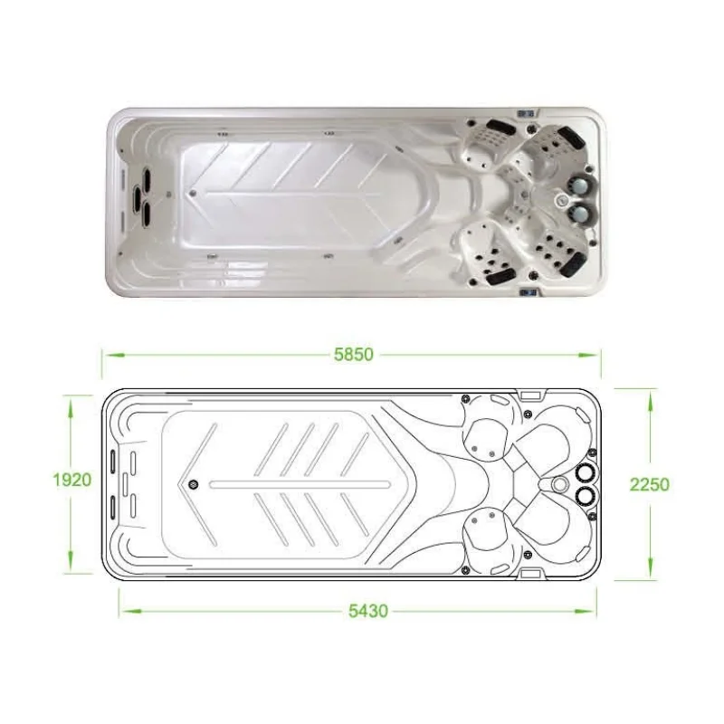 Custom Family Garden Luxury Jacuzzi Pool Above Ground Inground Swimming Spa Pool Complete Set Acrylic Prefabricated Piscina Pool