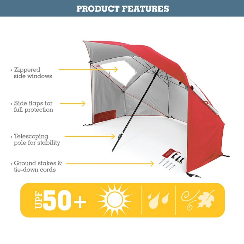 Factory hot sale tent 190d polyester umbrella shelter for sun outdoor camping hiking travelling beach tent