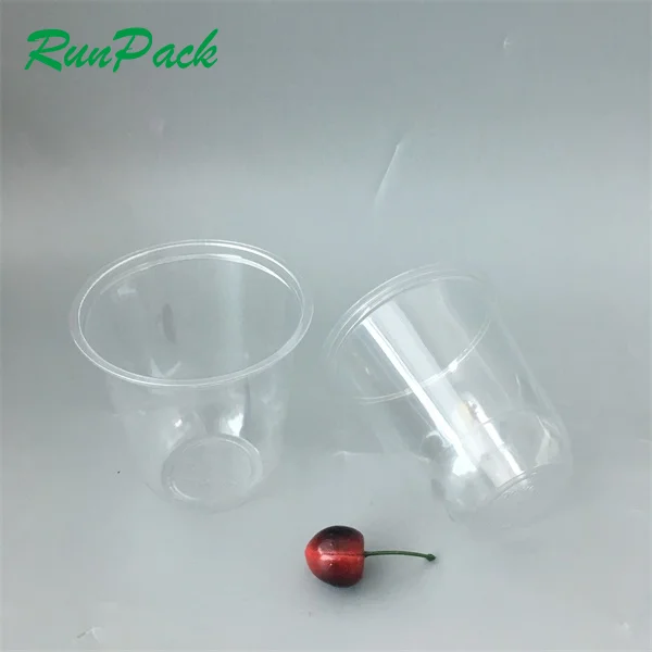 Disposable plastic pet drinking cups with dome or flat lids