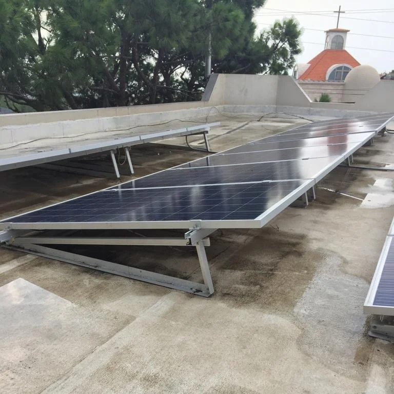 Rooftop pv aluminum tripod mounting racking triangle solar brackets