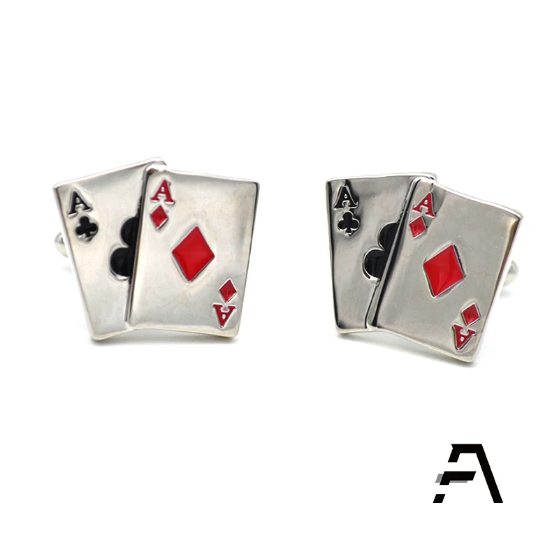 Запонки для покерных карт Aces Wild