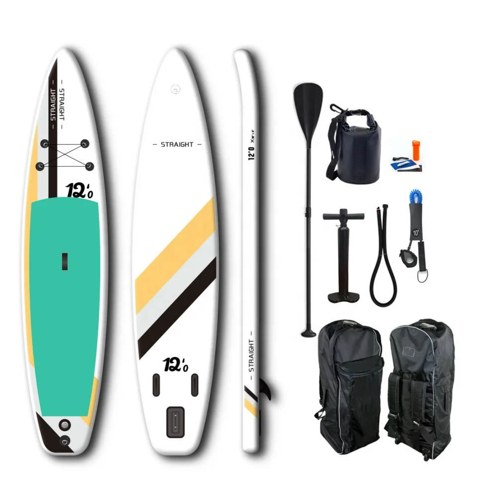 
 2022 новый дизайн SUP Board 12ft надувная доска SUP с углеродным веслом для продажи  