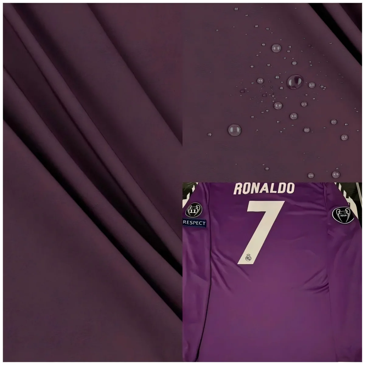 Высококачественная 100% водонепроницаемая куртка из полиэстера эластичная фиолетовая мягкая ткань для одежды оригинальная печатная одежда активного отдыха