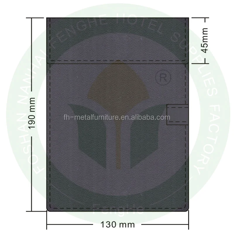 Hotel supplies restaurant magnetic A4 A5 brown leather menu bill folder with logo