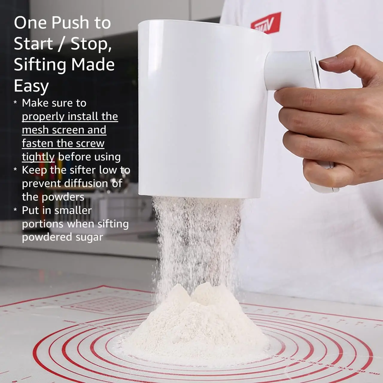 Battery Operated Electric Flour Sifter For Baking Baking Sifter Electric Flour Sifter