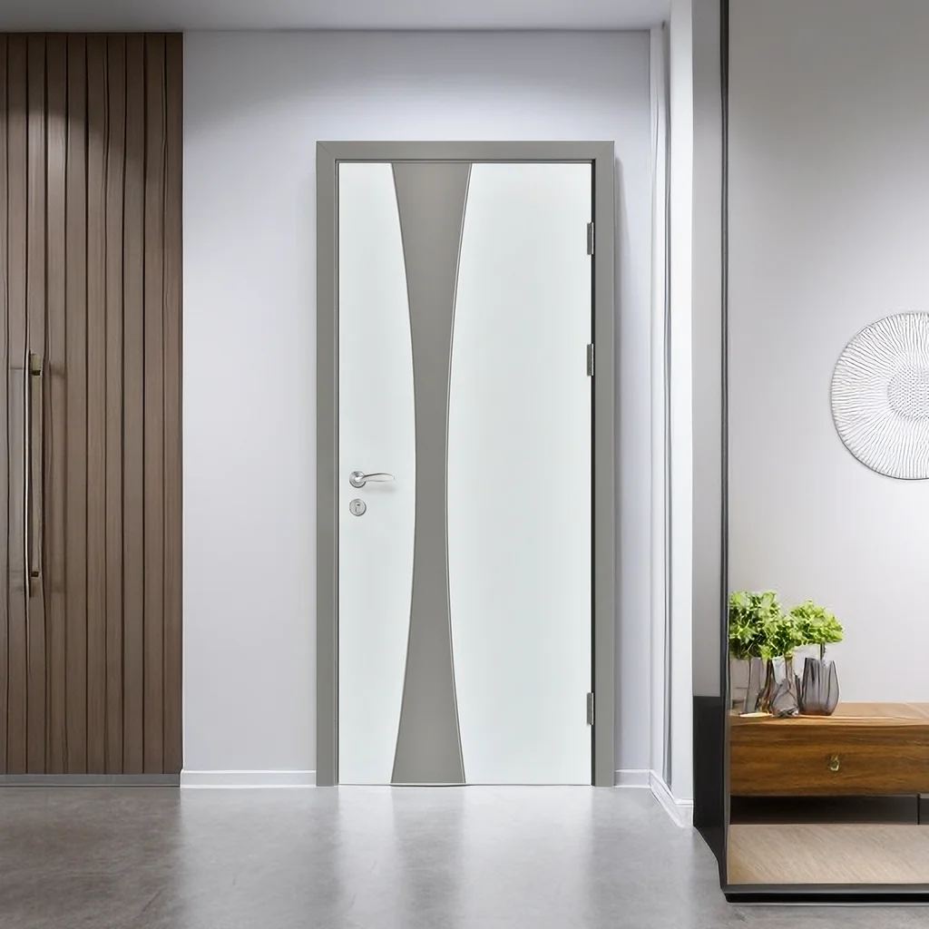Custom Modern Design Interior Bedroom Door Solid Wood Composite Door For Living Room