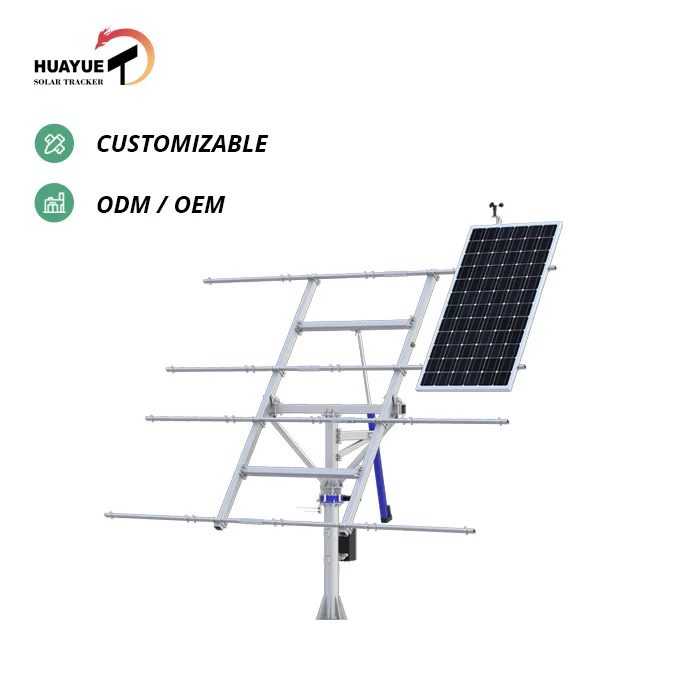 Huayue solar tracker-5KW HYS-8PV-144-LSD dual axis sun solar tracker solar tracking system solar panel sun tracker