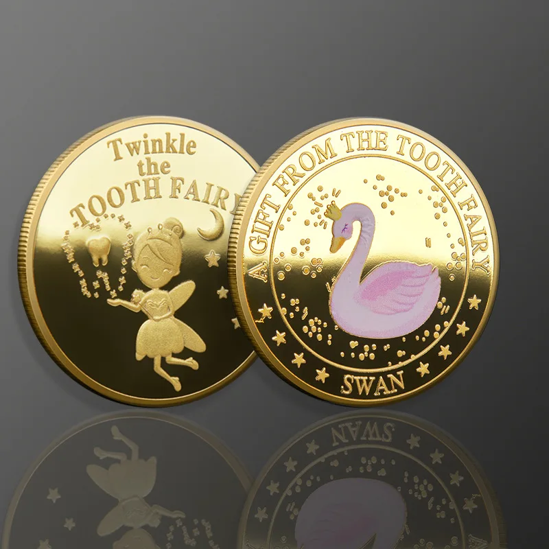 Custom Tooth Fairy Gold Coin For Kids Coin Double-sided Metal Challenge Coin