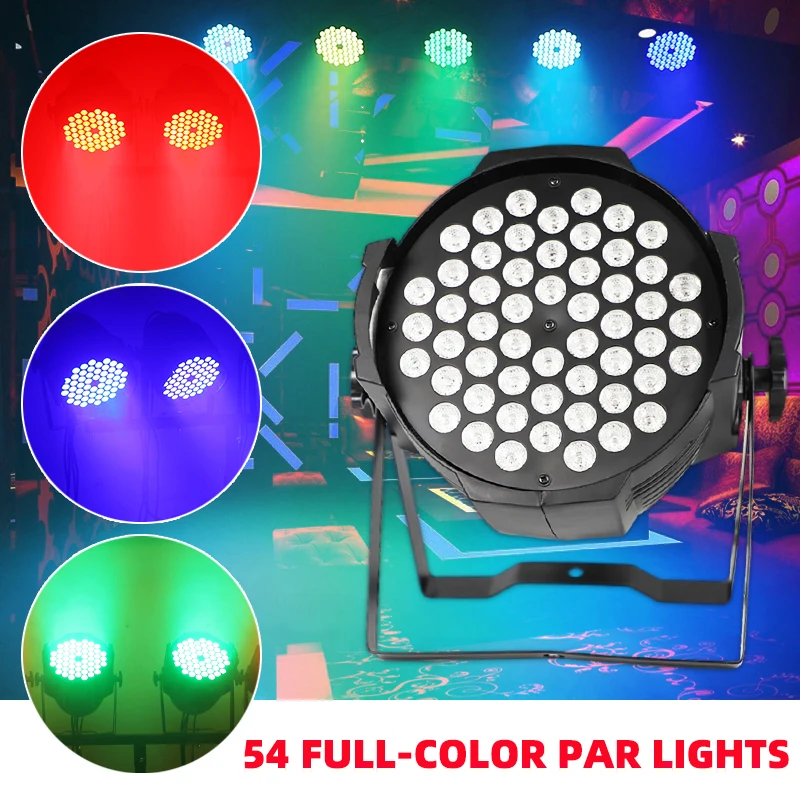 High Power RGBW Leds 54 Par Lights DMX512 Sound Activity 162W Disco Beam Party Light Stage Light for Ceiling bar