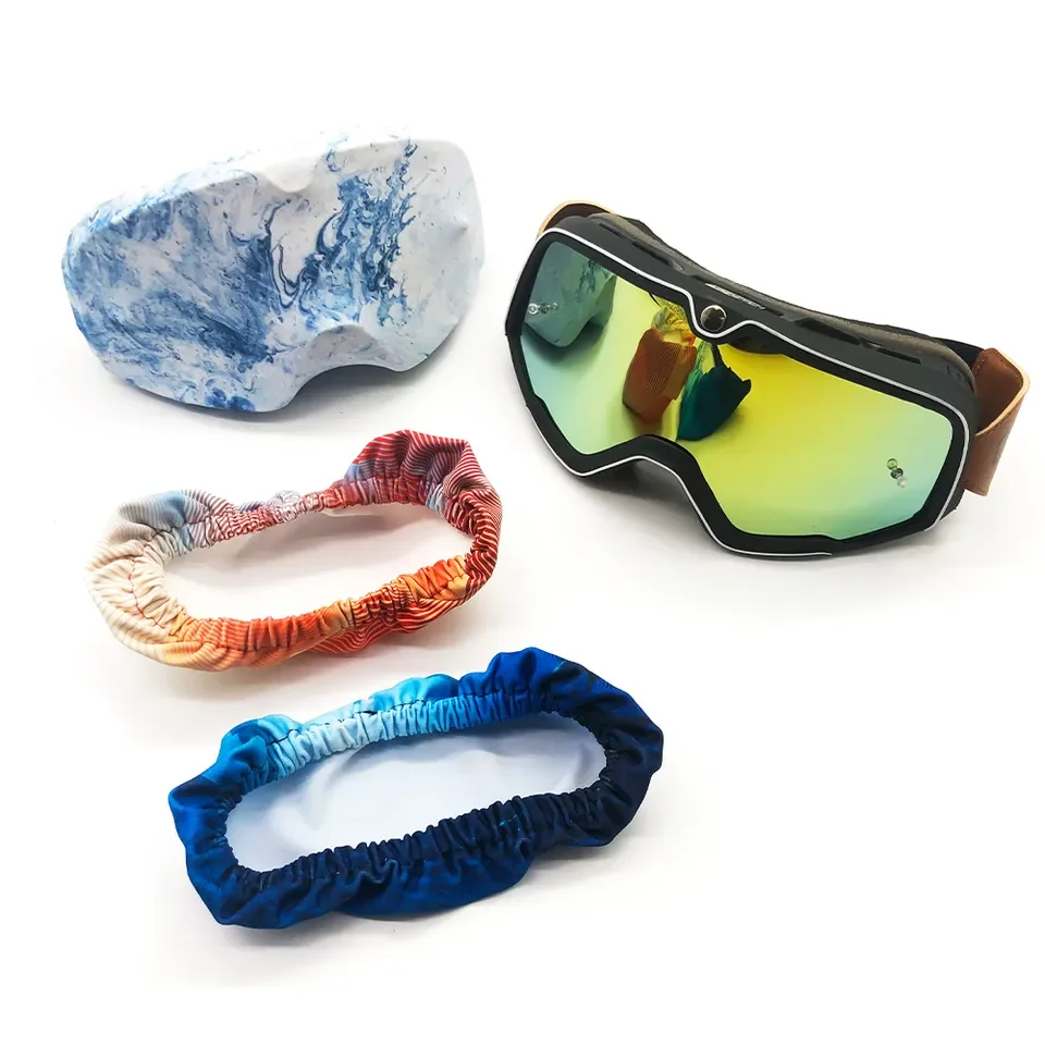 Custom Sublimation Printing Microfiber Snow Cover Transparent Ski glasses full cover