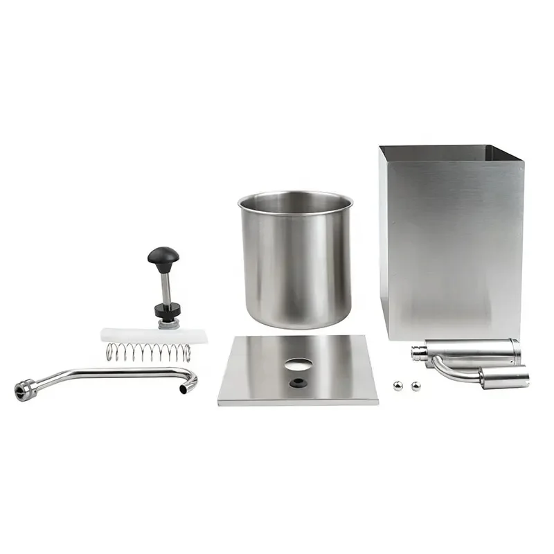 Commercial Sauce Squeezer Bottle Stainless Steel Sauce Pump Dispenser Condiment Dispensers with single head