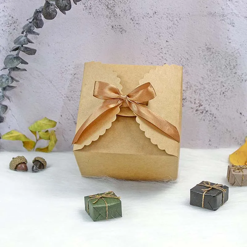 Small White Gift Box for Wedding,Christmas Presents, 4.75 x 4.75 x 3.53 Pretty Favor Boxes Bulk