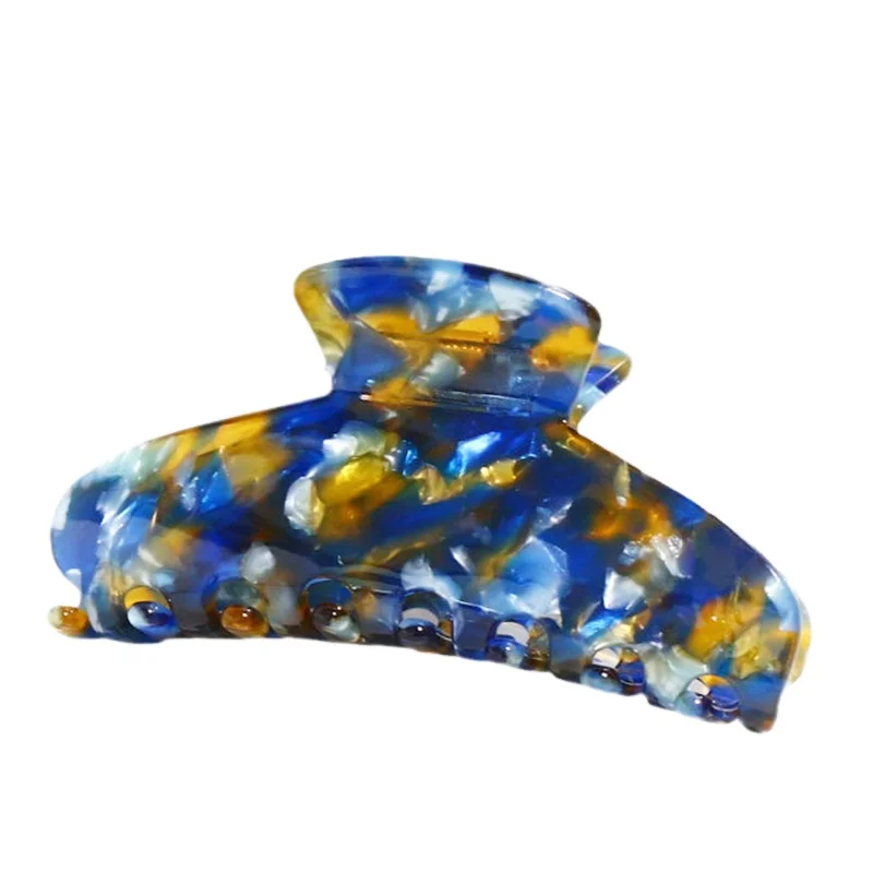 JYY 9.5cm big acetate large neon claw clips for thick hair custom logo hair claws translucent bulk hair clips for women clamp