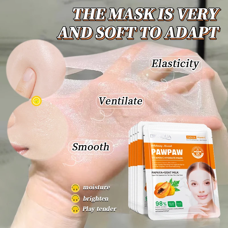 OEM BIOAQUA private label papaya vitamin c collagen brightening moisturizing hydrating whitening skin care set