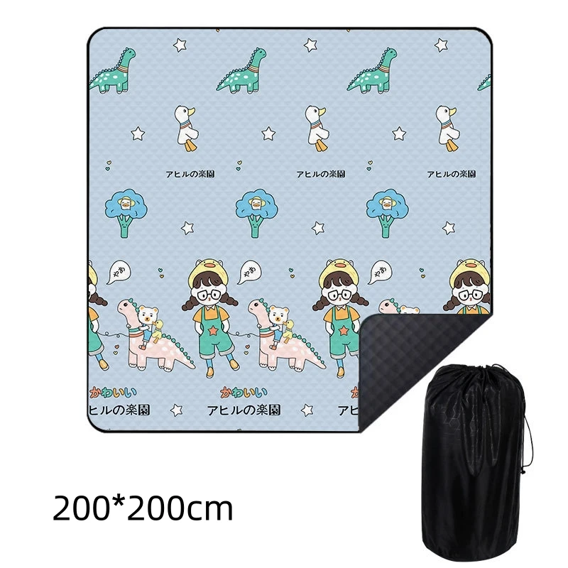 Outdoor Picnic Mat Fold Pad Soft Blanket Outdoor Folding Waterproof Blanket Camping Beach Plaid Picnic Mat