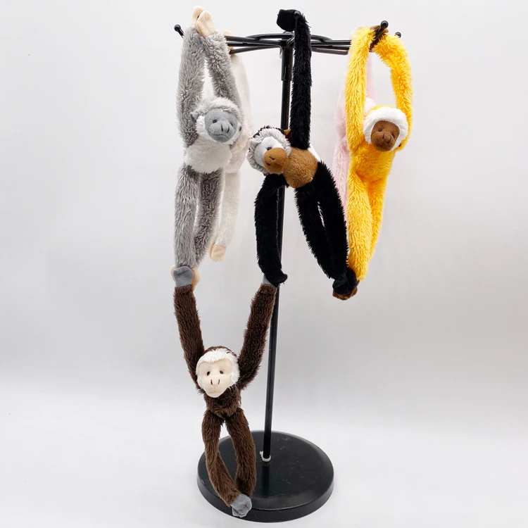 custom soft toy long tail long arms and legs magnet  rhesus monkey refrigerator magnets plush fridge magnet monkey