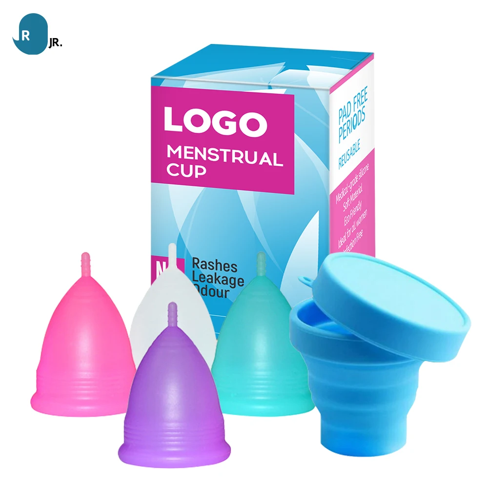 Customized 100% Medical Grade Silicone Menstrual Cups Lady Reusable Menstruation Cup Kit Period Menstrual Cup