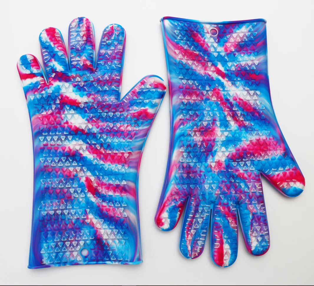 set of 2 Non-Slip Silicone Microwave Gloves Oven Baking Hot Pot BBQ Gloves Silicone Oven Mitt unique kitchen gadgets