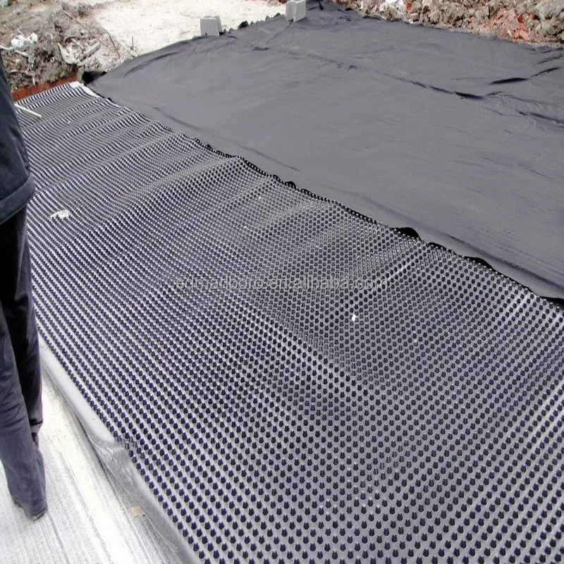 Dimpled Waterproof Drainage Board Construction Plastic Sheet HDPE Drainage Board Dimple Membrane Drain Mat