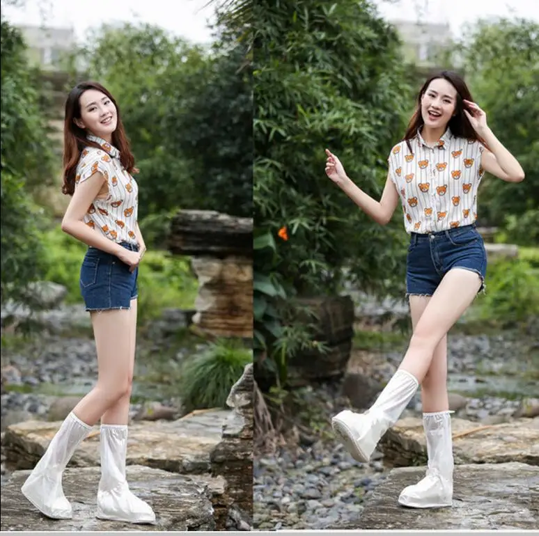 
Rain-proof shoe cover male and female students high tube long tube waterproof rain 