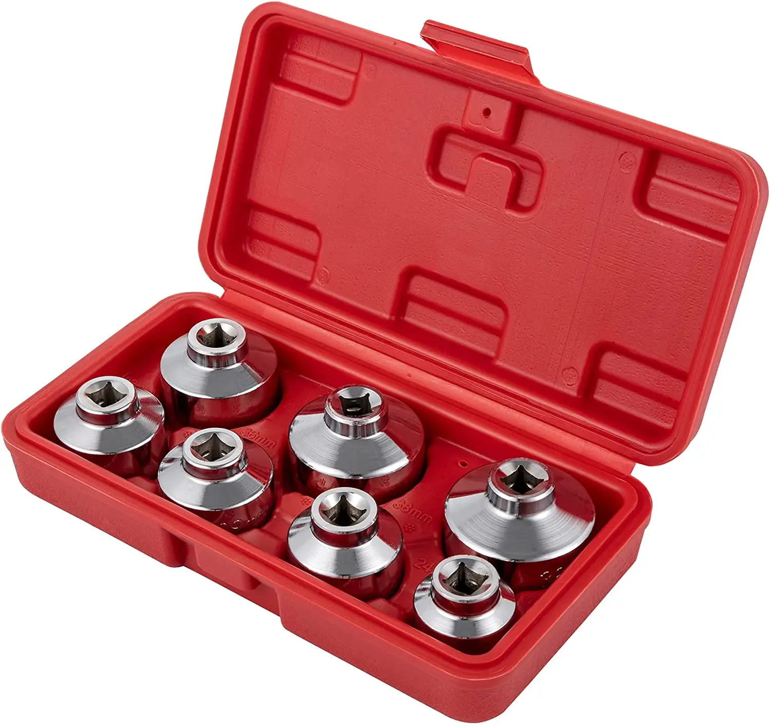 7PCS Oil Filter Removal Wrench Tool Installer Tools Stainless Steel Oil Filter Cap Wrench For Dismounting Filter