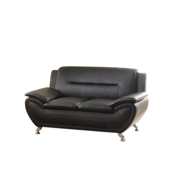 Fashion personalized black sofa furniture couch living room furniture leather sofa