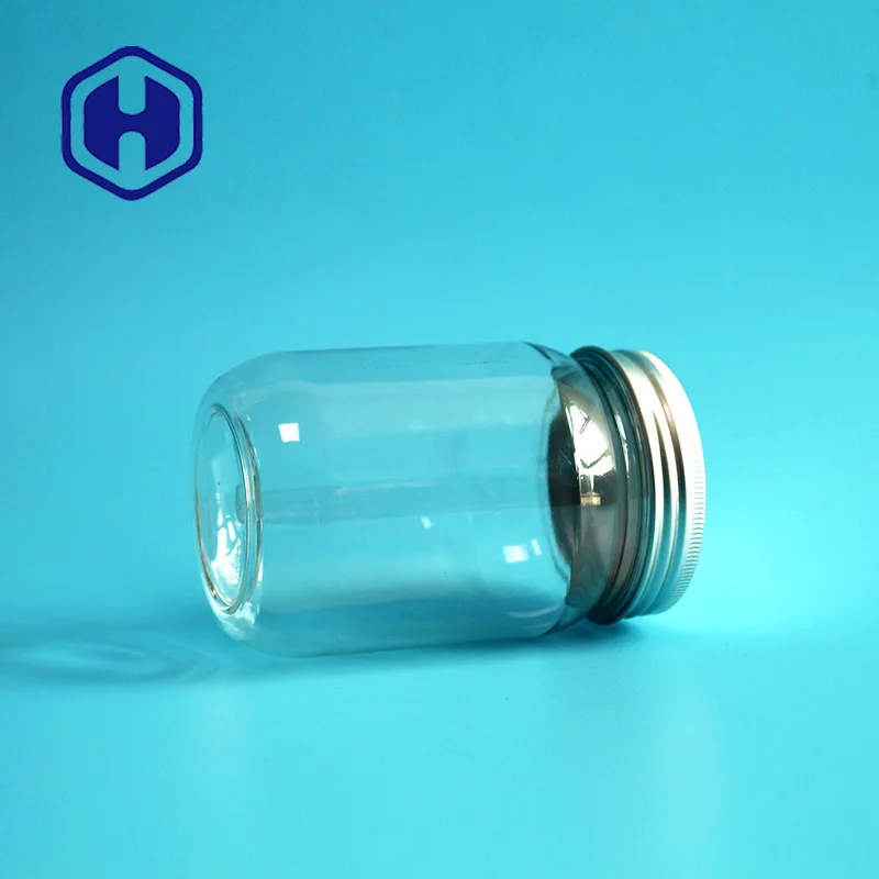 320ml wide mouth snack biscuits food packing plastic pet ball mason jars