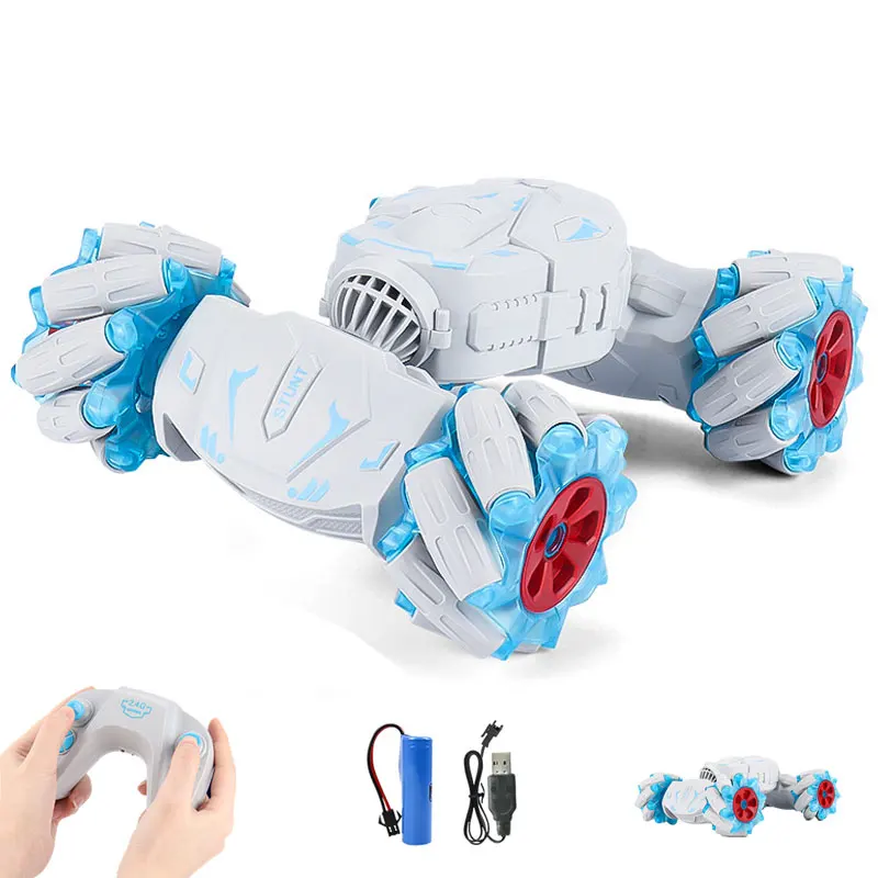2023 New 2.4G Radio Remote Control Cars Newest 4WD Light Spray Gesture Sensor Rotation Climbing Watch RC Stunt Car