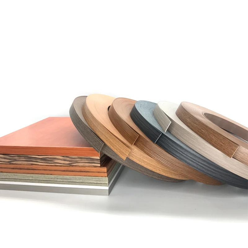 Shanghai Good Flexibility Waterproof Woodgrain Color Series Pvc Plastic Edge Banding