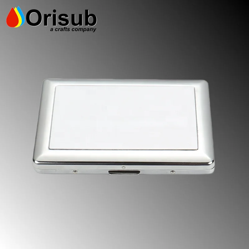 Blank stainless steel sublimation rectangular Cigarette Case with custom logo
