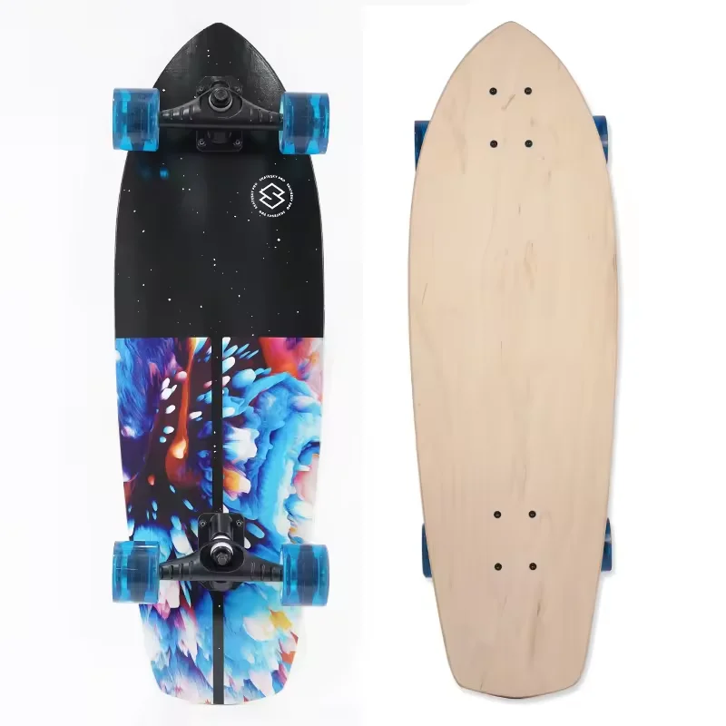 Full Canadian Maple Cruiser Skate board Complete Surf Skateboard With High Rebound PU Wheels