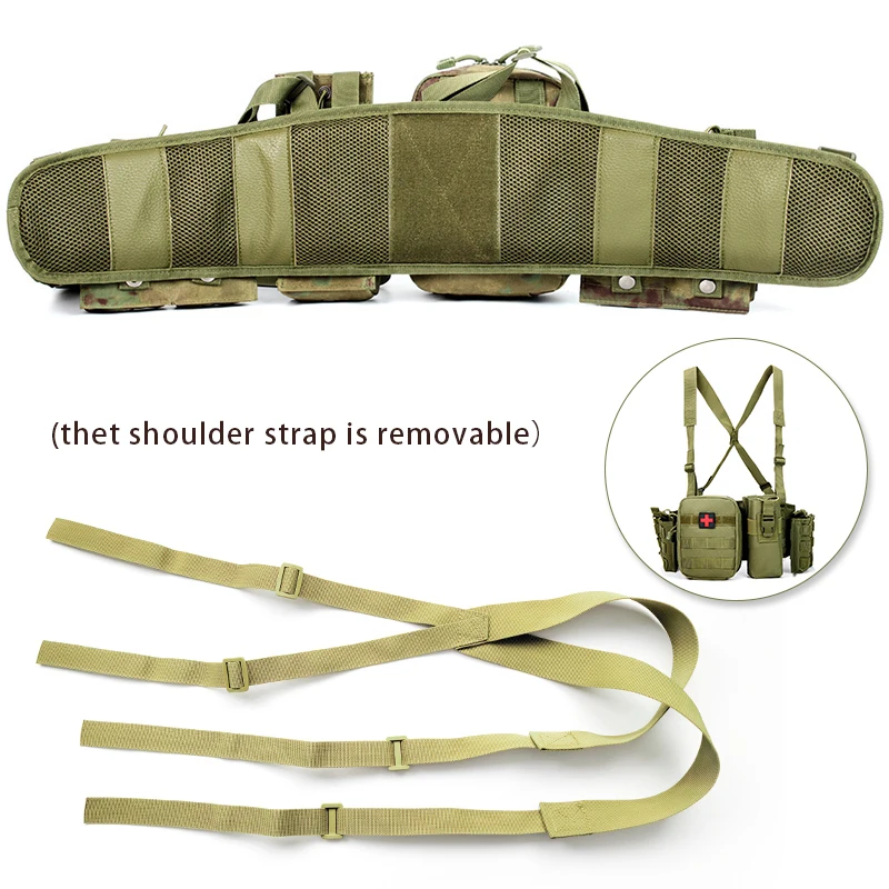 Outdoor Tactical Waist Set Wear resistant detachable Hunting Belt MOLLE Camouflage Oxford Cloth Waterproof CS training Belt
