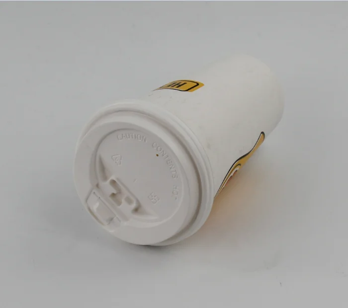 
Custom Takeaway Disposable Single Wall Hot Drink Coffee Drink Paper Cups Printed 16oz WIth PS Lid 