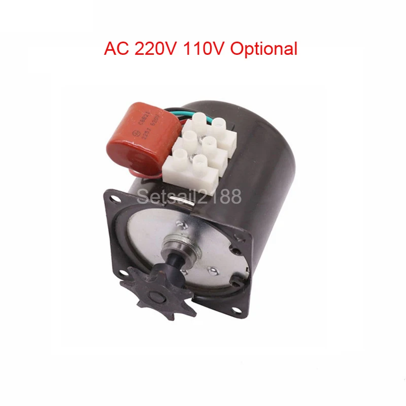 
60KTYZ Automatic Incubator Egg Turning fan Motor for incubator AC 220V 110V 14W Gear Deceleration Controllable motor 