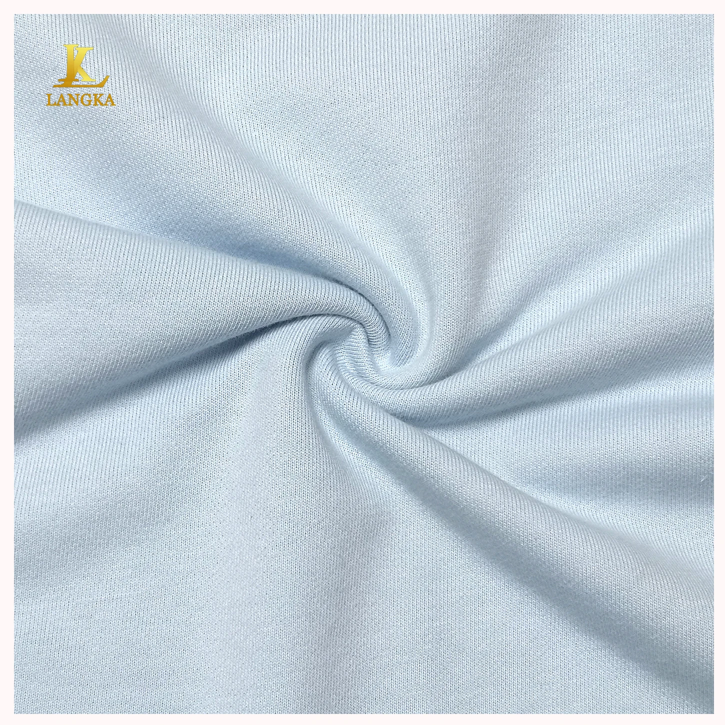 Langka переработанная CVC 80 хлопок 20 полиэстер французская махровая флисовая ткань для толстовок