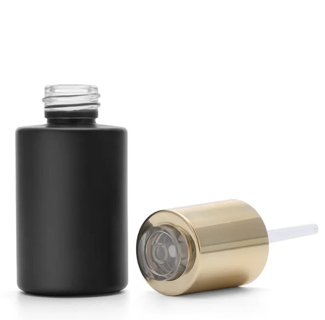 30ml glass dropper bottles self-priming pump essence oil bottle refillable perfume bottle