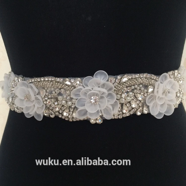 wuku flower handmake sash belt trims for 2016
