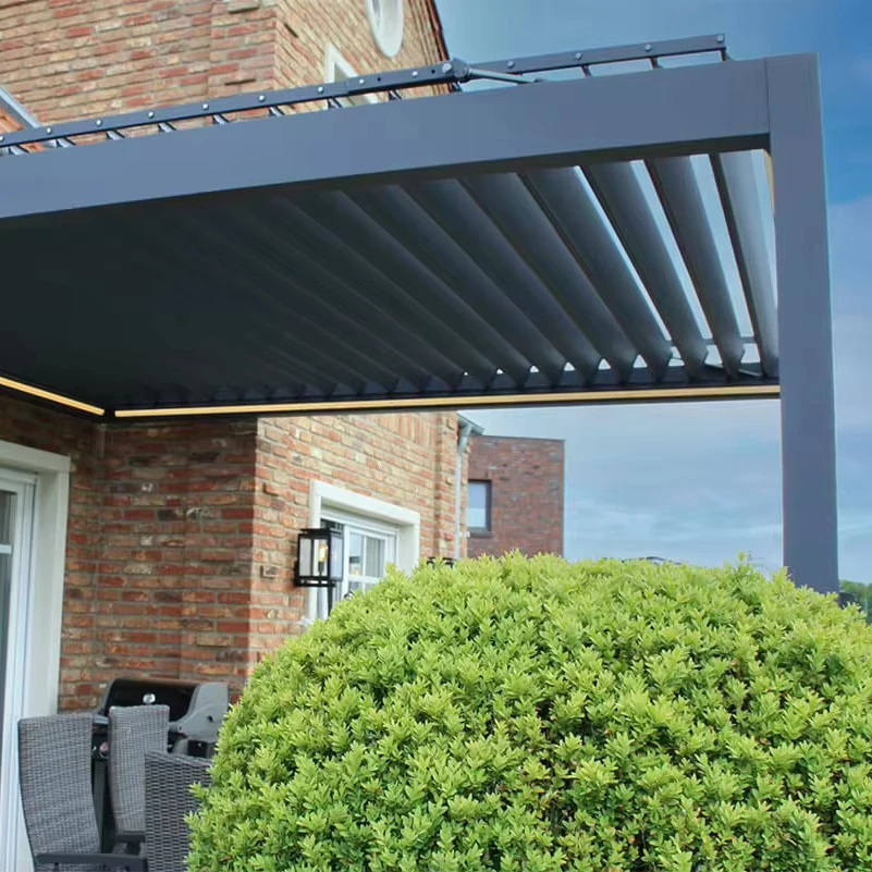 TOMA Customized Louver Roof Pergolas Home Furniture Garden Canopy Awning Luxury Bioclimatic Aluminum Pergola Outdoor Gazebo