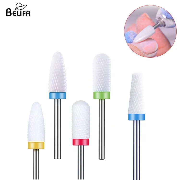 High quality manicure pedicure polishing grinding head professional cuticle rotary electric file ceramic nail drill bits holder