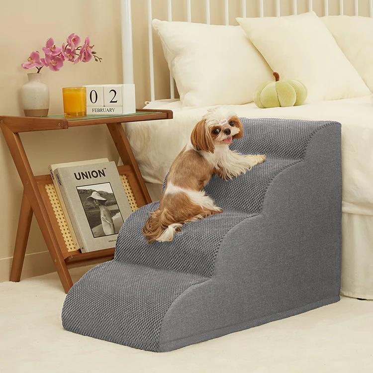Dog House Stairs Pet 3 4 5 Steps Stairs for Small Dog Cat Pet Ramp Ladder Anti-slip Removable Dogs Bed Stairs