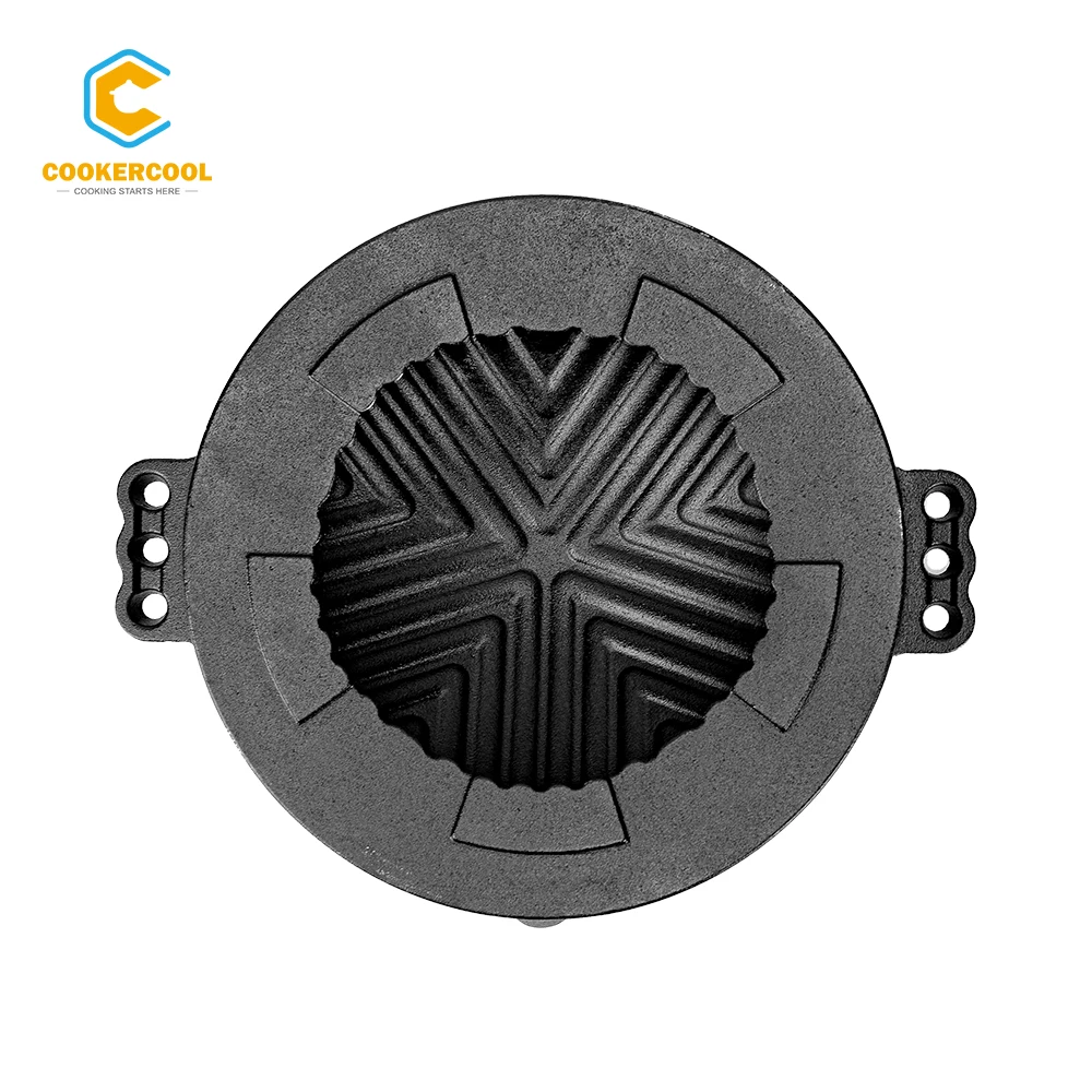Cookercool Free Sample non stick Thai Pot Round Cast Iron Pre-seasoned cookware mookata plates grill pan