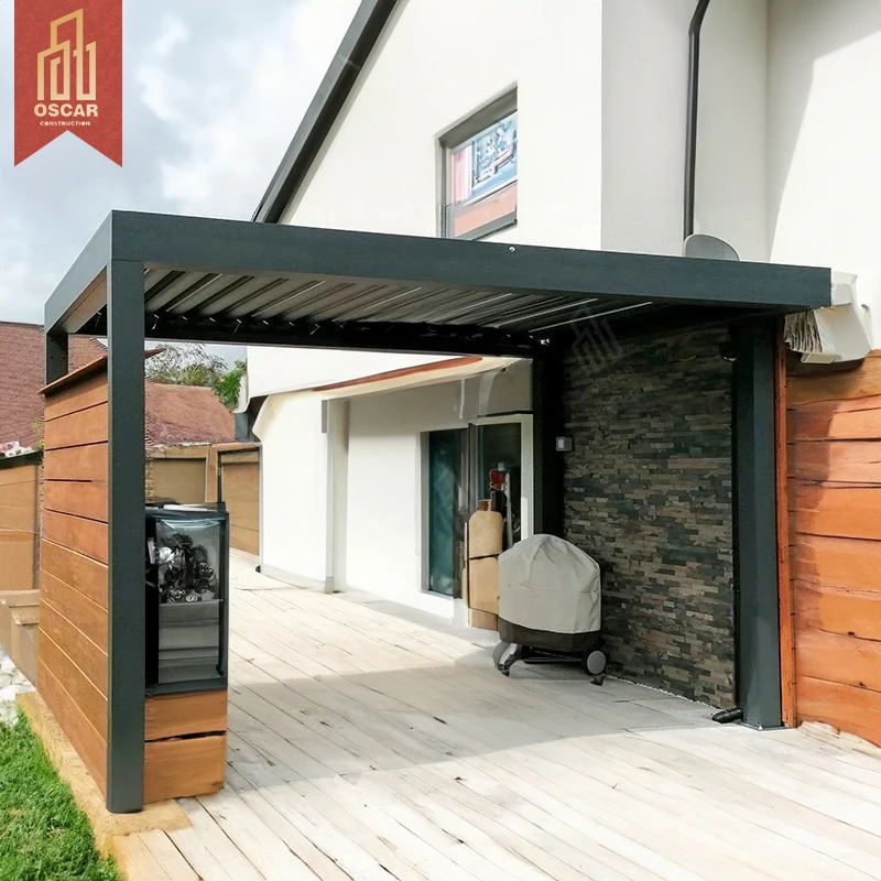 Used Automatic Canopy Pergola Aluminum Waterproof Pergola Canopy Roof Sunshade for Sale Price Outdoor System China
