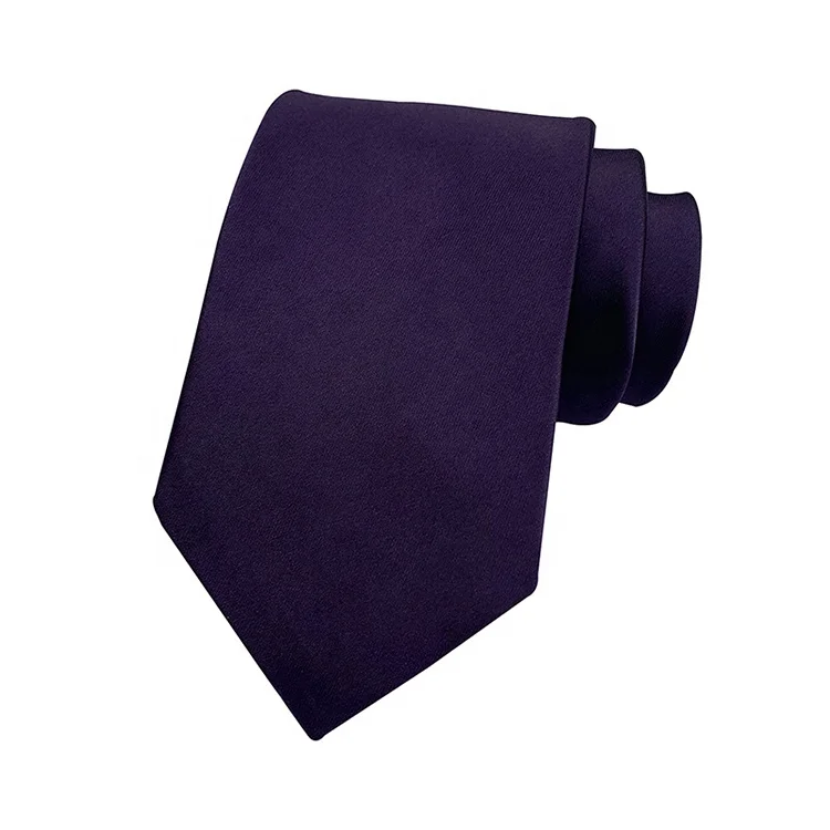 High quality most popular bulk of all black plain ties solid color satin