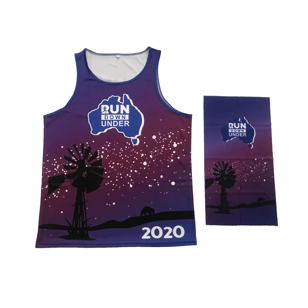 Custom Made Wholesale Sublimated Coolmax Running Singlets Sports