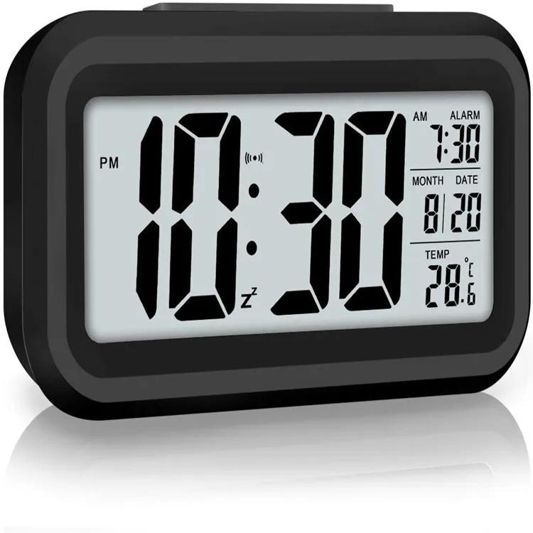 Hot ABS Large Screen  LCD   Display   of  Snooze Function  Alarm Clock